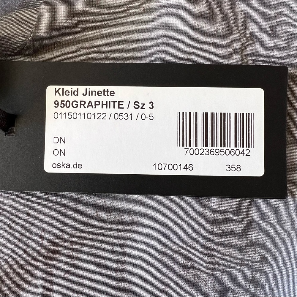 OSKA Jinette Dress in Graphite Grey | 3/XL NWT - Picture 6 of 10